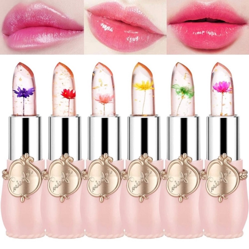 1 Gold NIB Foil Flower Color Changing Lipstick